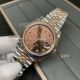 clean factory rolex datejust 41mm two tone brown diamond face 3235 replica watch  (4)_th.jpg